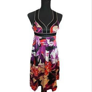 Banana Republic Size 0P silk dress flower pattern